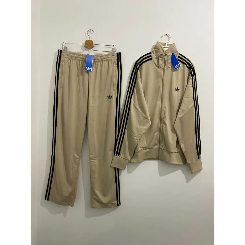 Adidas Originals Classics Firebird Tracksuit Stone Khaki Black Size L